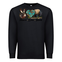Black Peace lLve Bison Premium Sweatshirt - LillyAllenDesigns