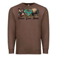 Chestnut Peace lLve Bison Premium Sweatshirt - LillyAllenDesigns