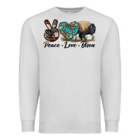 Dove Grey Peace lLve Bison Premium Sweatshirt - LillyAllenDesigns