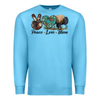 Ocean Blue Peace lLve Bison Premium Sweatshirt - LillyAllenDesigns
