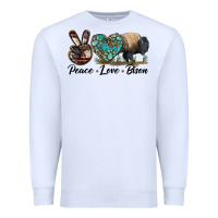White Peace lLve Bison Premium Sweatshirt - LillyAllenDesigns
