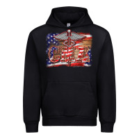 Black patriotic nurse certified medical assistant medilcal symbol background Urban Hoodie - BarkalooDesign