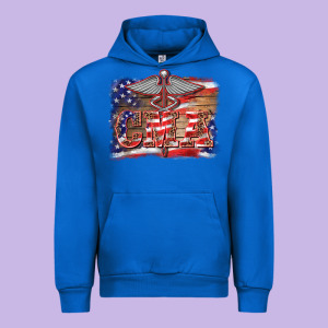 Patriotic Nurse Certified Medical Assistant Medilcal Symbol Background Urban Hoodie Designed By Barkaloodesign
