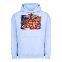 Pigment Grape Ice patriotic nurse certified medical assistant medilcal symbol background Urban Hoodie - BarkalooDesign