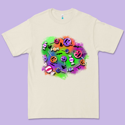 Halloween Candy Patches Premium Tee Designed By Bundleandbundleshop