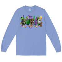 Colony Blue nurse mardi gras Long Sleeve Tee - CowGirlArtShop