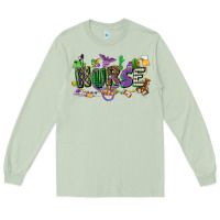Matcha nurse mardi gras Long Sleeve Tee - CowGirlArtShop