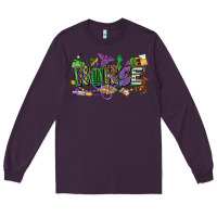 Plum nurse mardi gras Long Sleeve Tee - CowGirlArtShop