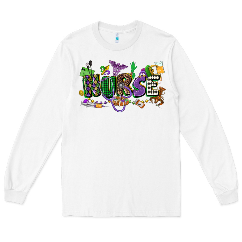 Nurse Mardi Gras Long Sleeve Tee by CowGirlArtShop | Teevron