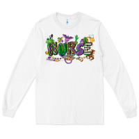 White nurse mardi gras Long Sleeve Tee - CowGirlArtShop