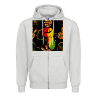 African Freedom Seamless Pattern Zipper Hoodie | Teevron