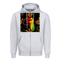 Heather Grey African Freedom Seamless Pattern Zipper Hoodie - BundleAndBundleShop