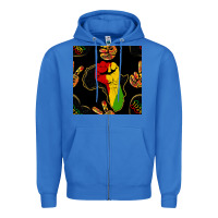 True Royal African Freedom Seamless Pattern Zipper Hoodie - BundleAndBundleShop