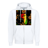 White African Freedom Seamless Pattern Zipper Hoodie - BundleAndBundleShop