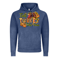 Vintage Denim Talk turkey to me Thanksgiving p Vintage Hoodie - NancyCooperArtShop
