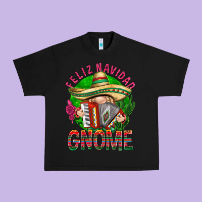 Feliz Navidad Gnome Urban Heavy Tee Designed By Nancycooperartshop