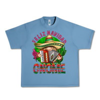 Pebble Blue Feliz Navidad gnome Urban Heavy Tee - NancyCooperArtShop