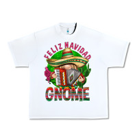 White Feliz Navidad gnome Urban Heavy Tee - NancyCooperArtShop