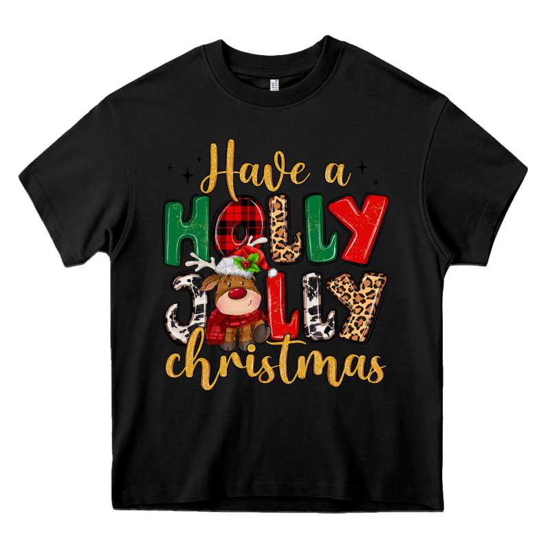 Have A Holly Jolly Christmas Heavy Core Tee by MaliasSmallBusiness | Teevron