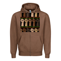 Chestnut melanin rised fist seamless pattern Zipper Hoodie - BundleAndBundleShop