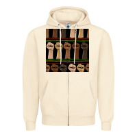 Sandshell melanin rised fist seamless pattern Zipper Hoodie - BundleAndBundleShop