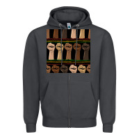 Smoke melanin rised fist seamless pattern Zipper Hoodie - BundleAndBundleShop