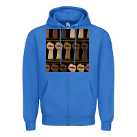 True Royal melanin rised fist seamless pattern Zipper Hoodie - BundleAndBundleShop