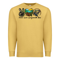 Antique Gold peace love largemouth bass Premium Sweatshirt - LillyAllenDesigns