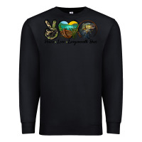 Black peace love largemouth bass Premium Sweatshirt - LillyAllenDesigns