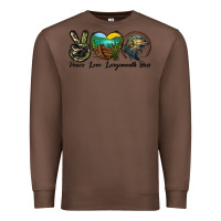 Chestnut peace love largemouth bass Premium Sweatshirt - LillyAllenDesigns