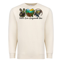 Peace Love Largemouth Bass Premium Sweatshirt | Teevron