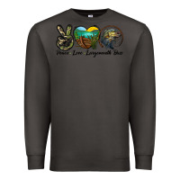 Smoke peace love largemouth bass Premium Sweatshirt - LillyAllenDesigns