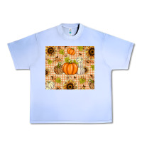 Grape Ice Fall Pumpkins and Sunflowers with Leopard Urban Heavy Tee - texasbilliewilder