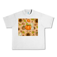 Lunar Rock Fall Pumpkins and Sunflowers with Leopard Urban Heavy Tee - texasbilliewilder