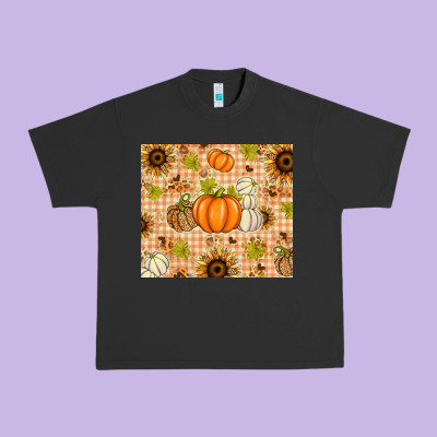 Fall Pumpkins And Sunflowers With Leopard Urban Heavy Tee Designed By Texasbilliewilder