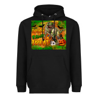 Black Trick Rawr Treat Heavyweight Hoodie - LillyAllenDesigns
