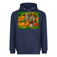 Navy Trick Rawr Treat Heavyweight Hoodie - LillyAllenDesigns