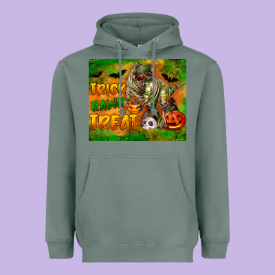 Trick Rawr Treat Heavyweight Hoodie Designed By Lillyallendesigns