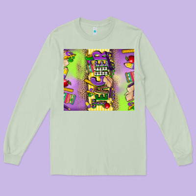 Teacher Mardi Gras Long Sleeve Tee Designed By Cowgirlartshop