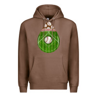 Chestnut baseball and western roses teardrop Premium Hoodie - BundleAndBundleShop