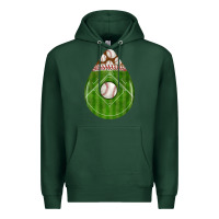 Sports Green baseball and western roses teardrop Premium Hoodie - BundleAndBundleShop