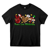 Black Peace love Phlebotomy Christmas Heavy Core Tee - NancyCooperArtShop