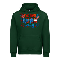 Forest Green boom boom baby 4th of july Urban Hoodie - BarkalooDesign