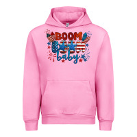 Fuchsia Pink boom boom baby 4th of july Urban Hoodie - BarkalooDesign