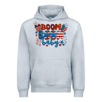 Heather Grey boom boom baby 4th of july Urban Hoodie - BarkalooDesign