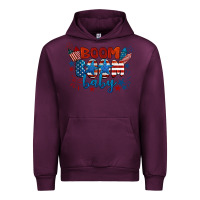 Mauve Wine boom boom baby 4th of july Urban Hoodie - BarkalooDesign