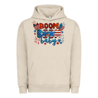 Pigment French Oak boom boom baby 4th of july Urban Hoodie - BarkalooDesign