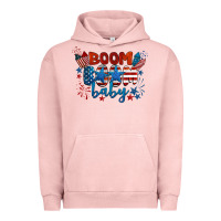 Pigment Salmon boom boom baby 4th of july Urban Hoodie - BarkalooDesign
