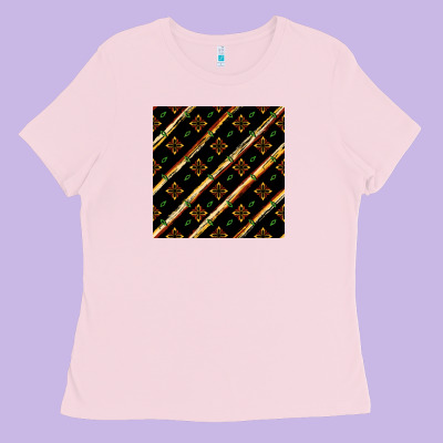 African Floral Seamless Pattern Ladies Tee Designed By Bundleandbundleshop