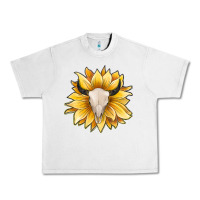 Lunar Rock sunflower bull skull Urban Heavy Tee - JahusDesignShop